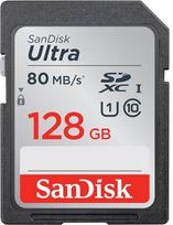 „SanDisk Ultra“ atminties kortelė (iki 80MB/sek., 10 klasė), 128GB