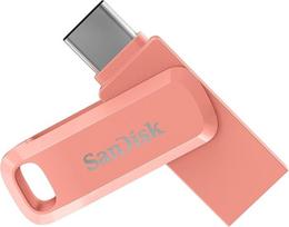 „SanDisk“ SDDDC3-512G-G46PC „Ultra Drive Dual Go“ USB Type-C atmintinė, persikų spalvos