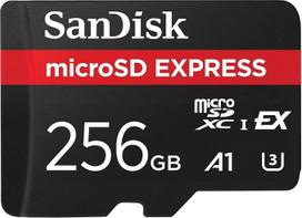 „SanDisk“ „microSD Express“ atminties kortelė, 256GB, suderinama su „Nintendo Switch 2“ (5,3K, 4K UHD ir RAW vaizdų įrašymas, skaitymo greitis iki 880MB/s ir rašymo greitis iki 650MB/s, „RescuePRO Deluxe“)