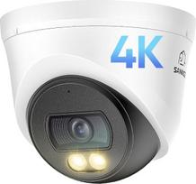 „SANNCE“ 4K PoE stebėjimo kamera, skirta lauko sąlygoms, 8 MP, spalvota, su naktinio matymo funkcija, kupolinė kamera