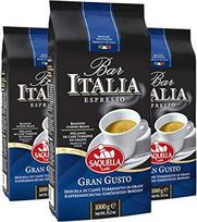 „Saquella Caffe Saquella Espresso Bar Italia Gran Gusto“ kavos pupelės, 3 vnt. po 1 kg pakuotė