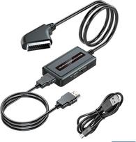 „Scart“ į HDMI keitiklis, „Scart“–HDMI adapteris su HDMI ir S-Scart kabeliais, „Scart“ į HDMI išėjimo keitiklis, palaikantis „Full HD“ 720p/1080p išvesties perjungimą