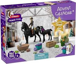 „Schleich“ „Horse Club“ Advento kalendorius 2026 – „Ride“ 99240 | 32 detalės | Su judančia Tori figūrėle, 2 arklių figūrėlėmis ir priedais, dovanos idėja vaikams nuo 5 metų, 39 x 8 x 28 cm