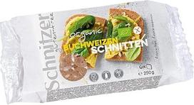 „Schnitzer Sunny“ grikių duona, be glitimo (2 x 3 riekelės), 250 g, ekologiška duona