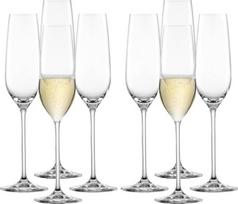 „Schott Zwiesel Fortissimo“ šampano taurės (4 vnt. rinkinys), elegantiškos šampano taurės su putojimo tašku, indaplovėje plaunamos „Tritan Crystal“ taurės, pagamintos Vokietijoje (prekės Nr. 123686) (2 vnt. pakuotė)