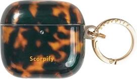 „SCORPIFY“ „AirPods 4“ (4-osios kartos, 2024 m.) apsauginis dėklas su raktų pakabuku, suderinamas su „Apple AirPod 4“, mielas apsauginis kietasis dėklas, belaidis įkrovimas, ausinių dėklas moterims, rudas