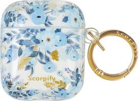„SCORPIFY“ „AirPods“ dėklas 1 ir 2 (1-oji ir 2-oji karta, 2016/2019 m.) su raktų pakabuku, suderinamas su „Apple AirPod 1“ ir „2“, mielas apsauginis kietasis dėklas, ausinių dėklas moterims, mėlynos spalvos