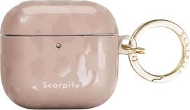„SCORPIFY“ „AirPods 4“ (4-osios kartos, 2024 m.) apsauginis dėklas su raktų pakabuku, suderinamas su „Apple AirPod 4“, mielas apsauginis kietasis dėklas, belaidis įkrovimas, ausinių dėklas moterims, „Nude“ spalvos