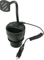 „Scosche MAGPCUP MagicMount PowerHub“ magnetinis gėrimų laikiklis automobiliui, skirtas keliems įrenginiams įkrauti, pritaikomas prie daugumos puodelių laikiklių, juodos spalvos