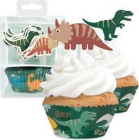 „ScrapCooking“ 24 vnt. keksų formelių ir papuošimų rinkinys – dinozaurų motyvas – dinozaurų papuošimai pyragams, desertams, tortams, sausainiams, gimtadieniams – tortų dekoravimas – gyvūnai – 4905