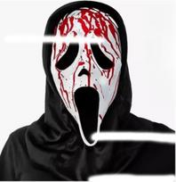 „Scream“ Ghostface kaukė, Helovino siaubo kaukės, „Ghost Face Scream“ kaukė su gobtuvu, vaiduoklių kaukės Helovino vakarėliui, bauginančios rekvizitai vaiduoklių namams, vaidmenų žaidimams ir teminiams vakarėliams