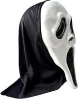 „Scream“ Ghostface kaukė, Helovino siaubo kaukės, „Ghost Face Scream“ kaukė su gobtuvu, vaiduoklių kaukės Helovino vakarėliui, vaiduoklių namams, vaidmenų žaidimams ir teminiams vakarėliams, siaubo rekvizitai