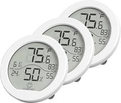 „SECRUI“ skaitmeninis termometras-higrometras patalpoms, 3 vnt., temperatūros ir drėgmės matuoklis, temperatūros ir drėgmės matuoklis, patalpų termometras, kambario termometras namams / butui | Temperatūros ir drėgmės matuoklis, temperatūros ir drėgmės ma