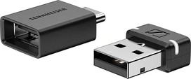 „Sennheiser BTD 600“ „Bluetooth“ raktas – USB A / USB-C adapteris su „aptX“ garso kodekais, užtikrinantis stabilų ryšį ir aukščiausios kokybės garsą – muzikos, skambučių ir vaizdo įrašų valdymas