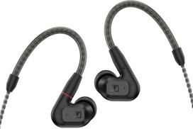 „Sennheiser IE 200“ laidinės audiofilinės stereo ausinės – laidinės ausų įdėklai – su aiškiu, puikiu Hi-Fi garsu, natūralia intonacija ir įspūdingais baisais – juodos spalvos
