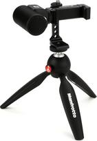 „Sennheiser Professional“ MKE 200 su mobiliojo įrenginio komplektu, kryptinis mikrofonas, skirtas naudoti su kamera, su laikikliu išmaniajam telefonui ir „Manfrotto PIXI“ mini trikoju, 509256