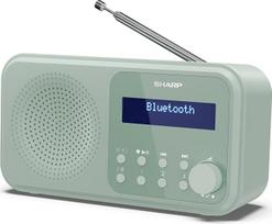 „SHARP DR-P420(GN)“ nešiojamasis DAB+ radijas su „Bluetooth 5.3“, DAB+/FM, maitinimas per USB arba bateriją, dvigubas žadintuvas, 40 radijo stočių atmintis, ausinių lizdas – „Tokyo Digital Radio“, akvamarino žalios spalvos