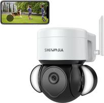 „SHIWOJIA“ lauko stebėjimo kamera su „Wi-Fi“, 5 MP, 360° PTZ apsaugos kamera, automatinis sekimas, judesio aptikimas, naktinio matymo funkcija, „Tuya Smart Life“ kamera, suderinama su „Alexa“ ir „Google Home“