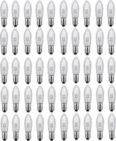 „ShuoHui“ E10 LED lemputės, skirtos girliandoms, 10–55 V kintamosios srovės, 0,2 W, 3000 K, 10 lm (50 vnt.)