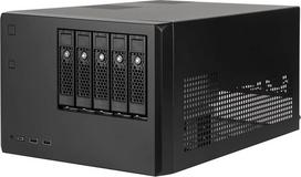 „Silverstone Technology“ CS351 SST-CS351 – aukštos klasės 5 lizdų SST-CS351 „Hot-Swap“ SAS-12G/SATA-6G NAS korpusas – juodos spalvos