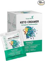 „Simply Keto“ keto kavos grietinėlė (10 vnt. dėžutė) – be cukraus ketogeninė kavos grietinėlė skaniai latte kavai – su kokosų aliejumi ir ganykliniu sviestu – be cukraus ir angliavandenių – optimizuota skoniui
