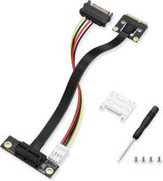„SinLoon“ belaidžio tinklo plokštė „Mini-PCIE“ – „PCIe X1“ prailginimo kabelis, „Mini PCI“ (vyriškas) – „PCI-E X1“ (moteriškas) jungiamasis kabelis, 20 cm