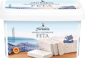 „Sirtakis“ avies sūris „Feta“, 1 x 800 g indelis, avies sūris, „Feta“ sūris, graikiškas „Feta“, avies sūris, sūris sūryme plastikiniame inde, Graikija, 43 % riebalų (I.T.), mikrobiologinės laboratorijos patvirtintas, tinka vegetarams, be glitimo, „Halal“