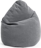 „SITTING POINT“ – tik „MAGMA BeanBag“ gaminys. „COMODO XL“ sėdimoji pūslė su pliušiniu užpildu, pagaminta iš 100 % poliesterio – 70 x 110 cm, skalbiamas apvalkalas, sertifikuota pagal „Oeko-Tex Standard“, vidutinio pilkumo spalvos