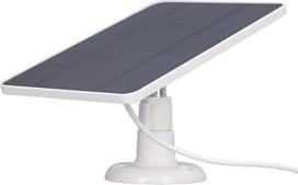 „SIXRUN“ 4 W saulės baterija, skirta „Micro-USB“ lauko kamerų įkrovikliui (BALTA) | Kompaktiškas dizainas iš monokristalinio silicio, 5 V 800 mA išėjimo galia, suderinama su stebėjimo kameromis ir šviestuvais