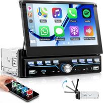„SIXTOP“ automobilių radijas, 1 DIN, 7 colių jutiklinis ekranas su „CarPlay“, „Android Auto“, išsiskleidžiančiu ekranu, „Bluetooth“, „MirrorLink“, FM radiju, USB Type-C jungtimi ir atbulinės eigos kameros palaikymu, suderinamas su SWC atbulinės eigos kame