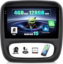 „SIXWIN“ 4+128G „Android 15“ automobilių radijas, skirtas „Renault Trafic 3“ (2014–2021 m.) ir „Opel Vivaro B“ (2014–2018 m.) modeliams, su „CarPlay“ ir „Android Auto“, 9 colių HD „InCell“ jutikliniu ekranu su „Wi-Fi“, GPS, „Bluetooth“, FM/RDS, ekvalaizer