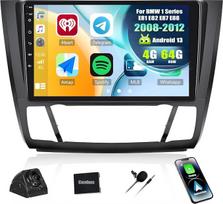 „SIXWIN“ 4+64G „Android 13“ automobilių radijas su „CarPlay“, „Android Auto“ ir „MirrorLink“ funkcijomis, skirtas „BMW“ 1 serijos modeliams E81, E82, E87, E88 (2008–2012 m.).9 colių HD jutiklinis ekranas, palaiko „Wi-Fi“, GPS, „Bluetooth 5.0“, FM/RDS, 32E