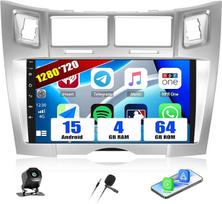 „SIXWIN“ 4+64G „Android 15“ automobilių radijas, skirtas „Toyota Yaris“/„Vizi“ (2005–2011 m.) modeliams, su „CarPlay“, „Android Auto“ ir „Mirror Link“, 9 colių HD jutikliniu ekranu, „Wi-Fi“, GPS, „Bluetooth 5.0“, FM/RDS, 32EQ ir atbulinės eigos kamera
