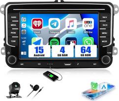 „SIXWIN“ 4+64G „Android 15“ automobilių radijas, skirtas „VW Golf 5“, „Golf 6“, „Škoda Polo“, „Passat“, „Tiguan“ ir „Touran“ modeliams, su „CarPlay“, „Android Auto“ ir „MirrorLink“ funkcijomis, 7 colių HD jutikliniu ekranu, „Wi-Fi“, GPS, „Bluetooth 5.0“,