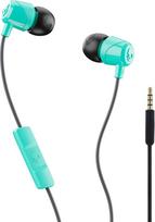 „Skullcandy Jib“ ausinės su mikrofonu ir nuotolinio valdymo pulteliu, skirtos skambinti be rankų, izoliuojančios triukšmą, lengvos, su stereo garsu ir sustiprintais boso dažniais, su laidiniu 3,5 mm jungtimi, „Miami“/juodos spalvos