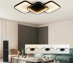 „Sky Angle“ LED lubinis šviestuvas su nuotolinio valdymo pultu, reguliuojamo ryškumo lubinis šviestuvas, 65 cm, 3000 K – 6000 K, 40 W, 4800 LM, montuojamas lygiagrečiai su lubomis, skirtas miegamajam, virtuvei, svetainei, darbo kambariui, vonios kambariui