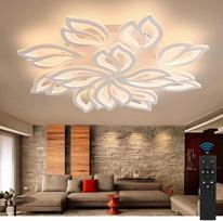 „Sky Angle“ LED lubų šviestuvas su nuotolinio valdymo pultu, reguliuojamas apšvietimas, 155 W, 18 600 lm, akrilo lubų šviestuvai miegamajam, svetainei