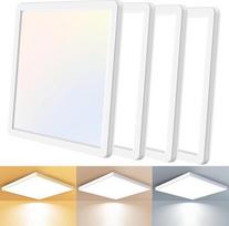 „slochi“ 4 vnt./3 spalvos, 3000/4000/6500 K LED lubinis šviestuvas, kvadratinis lubinis šviestuvas, plokščias, skersmuo 22 cm, 18 W, 1800 LM, Itin plonas LED lubinis šviestuvas, skirtas miegamajam, svetainei, vonios kambariui, balkonui, prieškambariui, vi