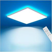 „slochi“ 3200 LM LED lubinis šviestuvas su nuotolinio valdymo pultu ir reguliuojamu šviesos stiprumu, 30 cm, 25 W, RGB spalvų keitimo funkcija, 3000 K – 6500 K, skirtas vonios kambariui, vaikų kambariui, miegamajam ir svetainei