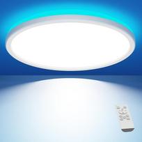 „slochi“ LED lubinis šviestuvas su nuotolinio valdymo pultu ir reguliuojamu apšvietimo intensyvumu, 40 cm RGB spalvų keitimo LED lubinis šviestuvas, 3000 K – 6500 K, skirtas vonios kambariui, vaikų kambariui, miegamajam, svetainei, apvalus, baltas