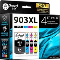 „Smart Ink“ suderinami rašalo kasetės pakaitalai, skirti HP 903 XL ir 903XL, 4 vnt. rinkinys su pažangia mikroschemos technologija, skirtas spausdintuvams „Officejet 6950“, „Officejet Pro 6960“ ir „6970“