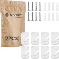 „smartect“ sienų ir lubų tvirtinimo kaiščiai, 8 vnt. rinkinys, skirtas tekstiliniams kabeliams, skaidrus