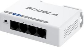 „Sodola“ 4 prievadų 100 M PoE prailgintuvas, 1 PoE įvestis ir 3 PoE išvestys, IEEE 802.3 af/at 30 W PoE kartotuvas su 10/100Mbps, PoE perdavimo komutatorius, skirtas montuoti ant sienos ir ant DIN bėgelio