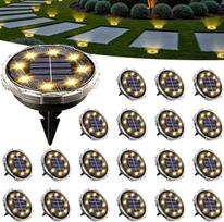 „Solpex“ saulės energija maitinami lauko šviestuvai, 8 LED saulės energija maitinami lauko grindiniai šviestuvai (šiltos