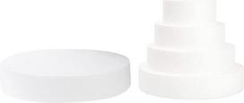 „SOLUSTRE“ 5 vnt. putoplasto torto maketų, skersmuo 10–30 cm, lengvi, daugkartinio naudojimo tortų dekoravimo maketai, tvirti putoplasto maketai vestuviniams tortams, rankdarbiams ir praktikai