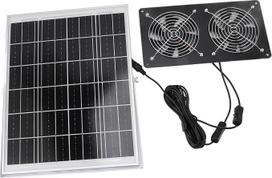 „Sonew“ saulės energijos dvigubo ventiliatoriaus rinkinys, 30 W, IP65, vėdinimo saulės energijos ventiliatorius su