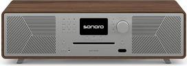 „Sonoro Meisterstück“ (2-oji karta) kompaktiška sistema su CD grotuvu (AirPlay, „Google Cast“, „Spotify“, FM, DAB+) iš riešutmedžio