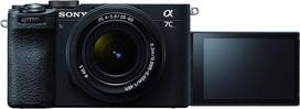 „Sony Alpha 7C II“ pilno kadro fotoaparato su keičiamais objektyvais rinkinys – juodos spalvos