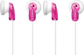 „Sony MDR-E9LP“ ausinės su 1,2 m laidu ir neodimio magnetu, skirtos MP3 grotuvams, „Walkman“ ir „iPod“ – rožinės spalvos, be raštų (2 vnt. rinkinys)