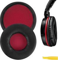 „SONY MDR-ZX600“ ausinių atsarginės ausų pagalvėlės / ausų paminkštinimai / ausų kaušeliai / ausų dangteliai / ausinių pagalvėlių remonto detalės (raudonas tinklelis)